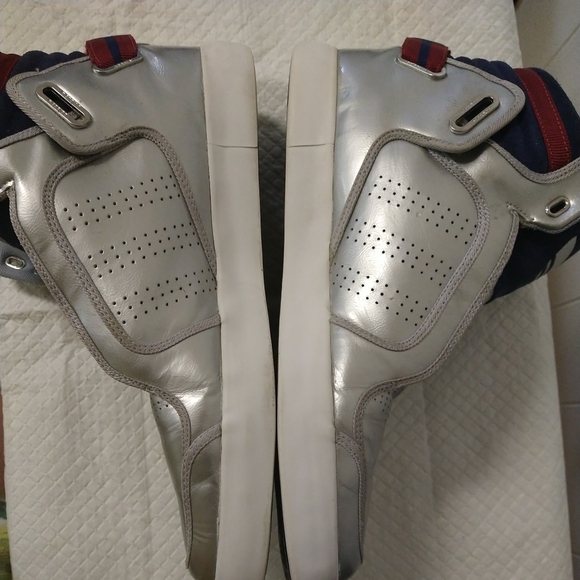 Adidas Men’s Silver, Burgundy, Navy Blue Hi-tops EW 791002 US SZ 12 - Picture 2 of 7